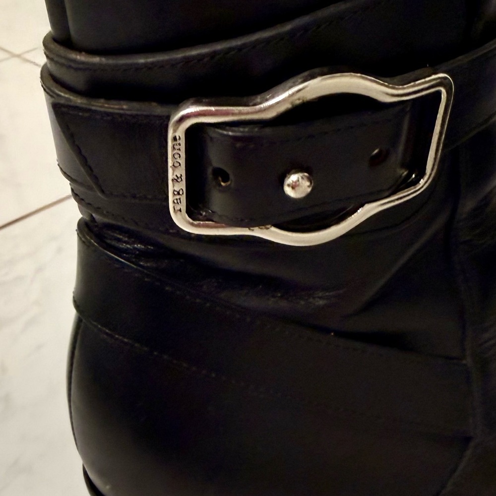 rag & bone Black Heeled Leather Boots - Picture 2 of 5